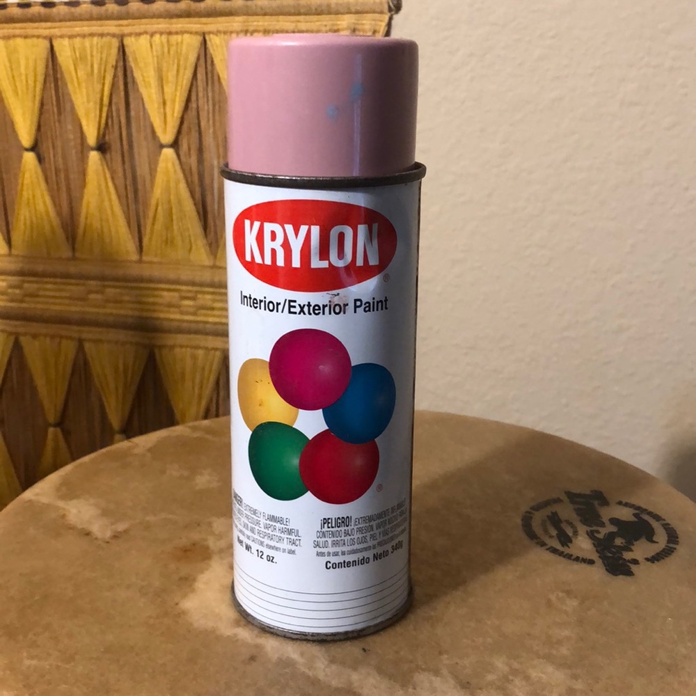 Vintage 1991 krylon spray can empty graffiti aerosol collectors decor muave